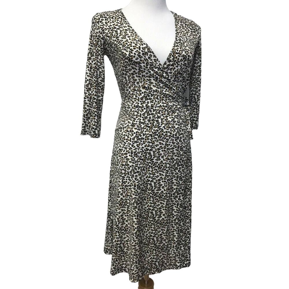 Parallel Dress Womens XS Wrap Cheetah Print